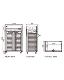 Stainless Steel Double Door Tray Freezer/Fridge CFD-40D2F-K - 2