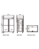 Stainless Steel Four Door Freezer/Fridge CFD-40D4F - 2