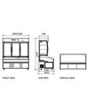 Double Door With 3 Temperature Display Cabinet for Restaurant HY-1800FKT - 2