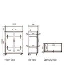 Stainless Steel Two Glass Door Fridge CFR-40B2F - 2