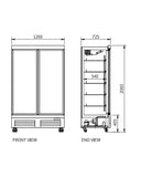 Double Glass Door Display Fridge LC-1260FX - 2