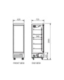 Single Glass Door Display Freezer LD-620FX - 2