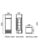 Single Glass Door Display Fridge LC-278(A) - 2
