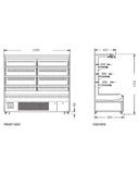 Supermarket Display Cabinet Chiller XC-ZL-12/1250 - 2