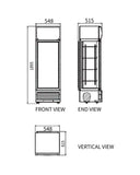 Single Glass Door Display Fridge LC-278B - 2