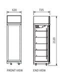 Single Glass Door Display Fridge LC-620FX - 2