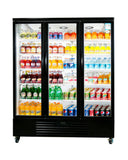 Triple Glass Door Display Fridge LC-1500FX(Black) - 3