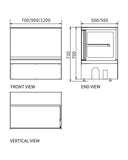 Square Glass Chilled Counter-Top Food Display DG-TZ1200 - 3