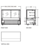 Square Glass Chilled Food Display DG-1800FZH4 - 2