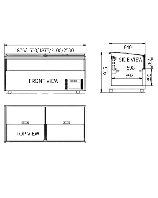 Modular Supermarket Island Freezer CQT-15L - 2