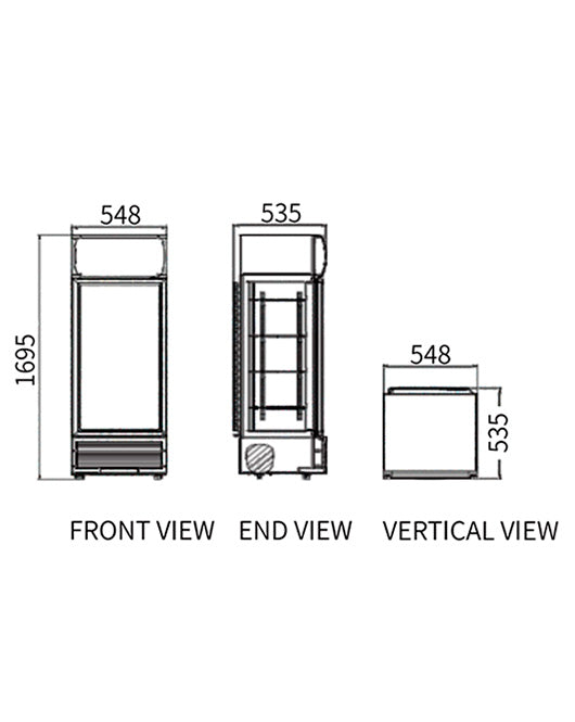 Single Glass Door Display Fridge LC-228(A) - 2
