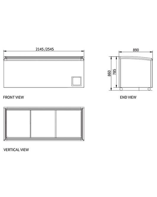 Modular Supermarket Island Freezer CQS-25L - 2