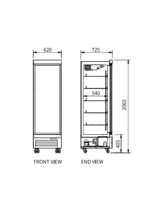 Single Glass Door Display Freezer LD-620FX - 2