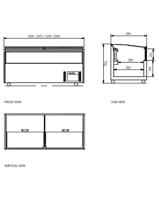 Modular Supermarket Island Freezer CQT-19L - 2