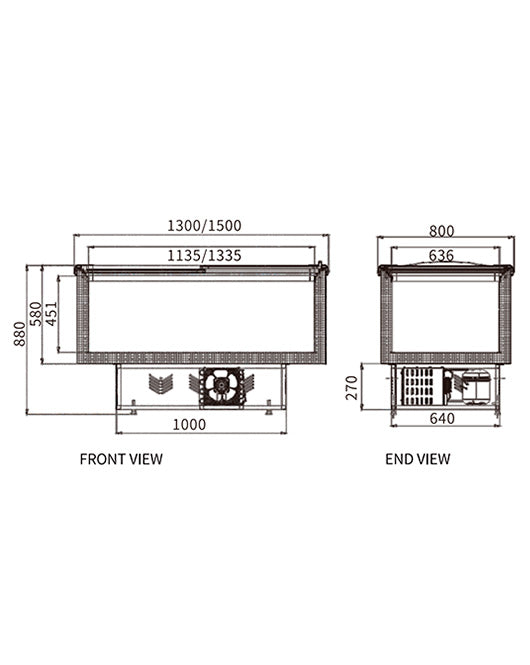 Supermarket Island Freezer SD/SC-1300 - 2