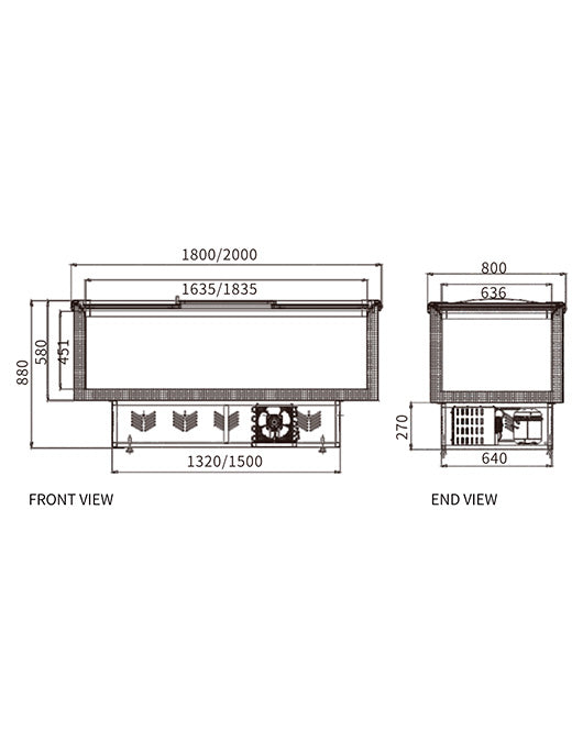 Supermarket Island Freezer SD/SC-2000 - 2