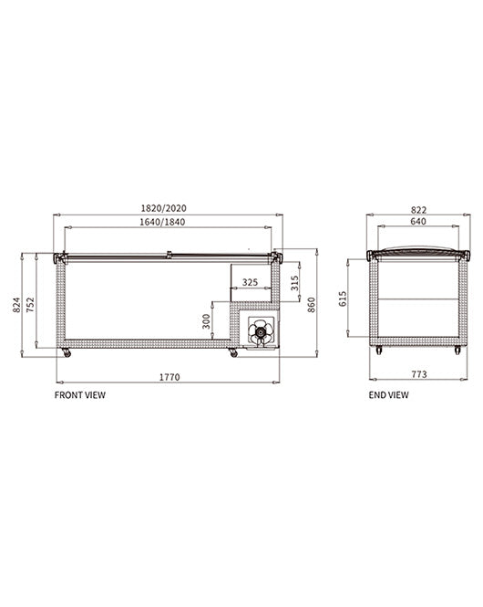 Supermarket Island Freezer SD/SC-1800RS - 2