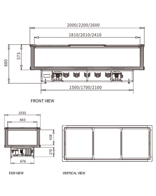 Supermarket Island Freezer SD/SC-2000K - 2
