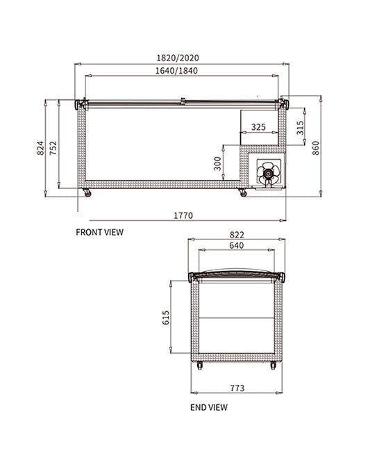 Supermarket Island Freezer SD/SC-2000RS (Wide Editon） - 2
