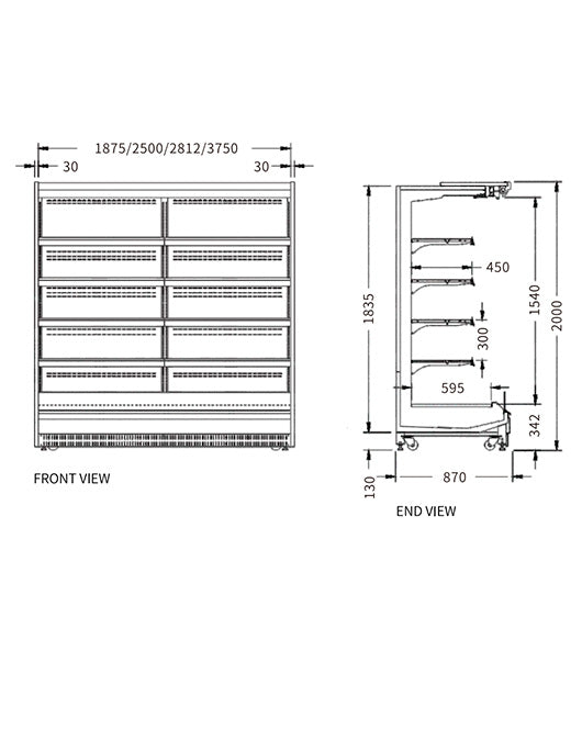 Supermarket Vertical Display Chiller XC-CLF-19/870 - 2
