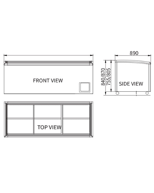 Modular Supermarket Island Freezer CQZ-25L - 3