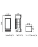 Single Glass Door Display Fridge LC-258(A) - 2