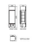 Single Glass Door Display Fridge LC-298B - 2