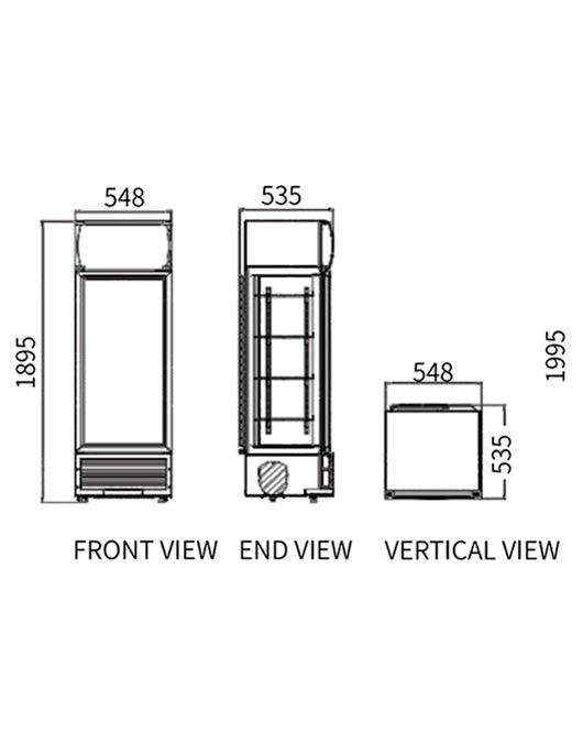 Single Glass Door Display Fridge LC-278(A) - 2