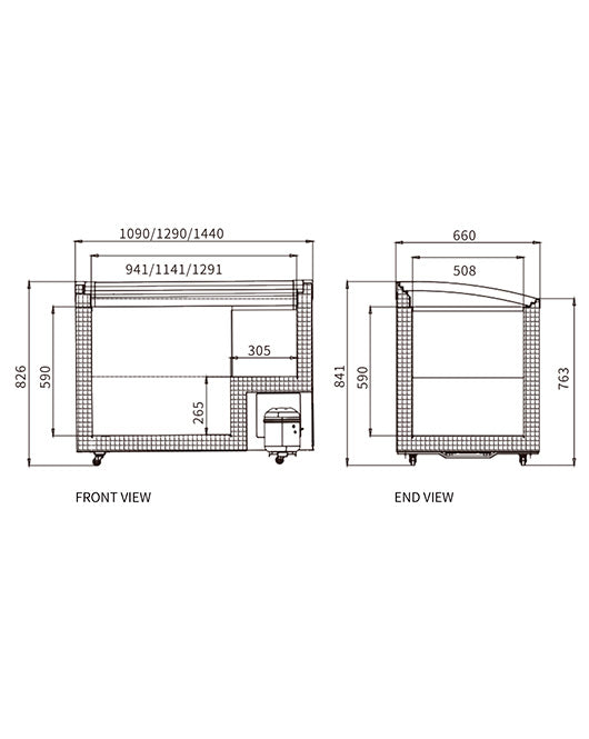 Two Sliding Glass Lids Dual Temperature Chest Freezer SD/SC-400Y - 2