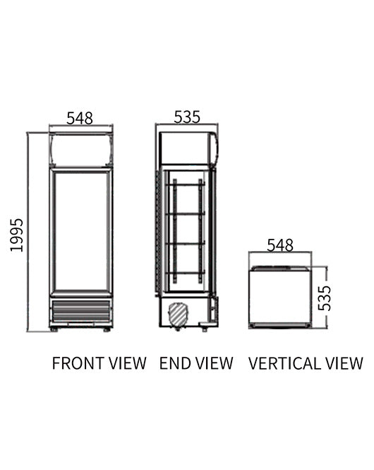Single Glass Door Display Fridge LC-298(A) - 2