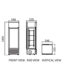 Single Glass Door Display Fridge LC-298(A) - 2