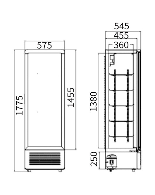 Single Glass Door Display Fridge LC-310 - 2