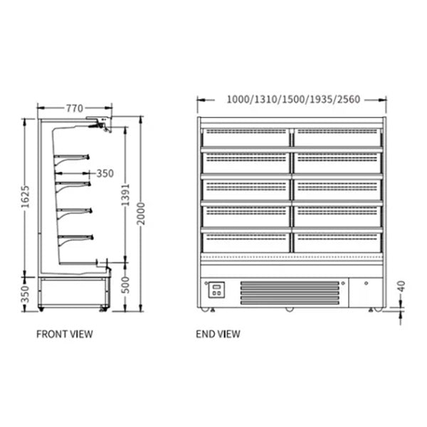 Supermarket Vertical Display Chiller XC-ZL-13-A/770 - 2