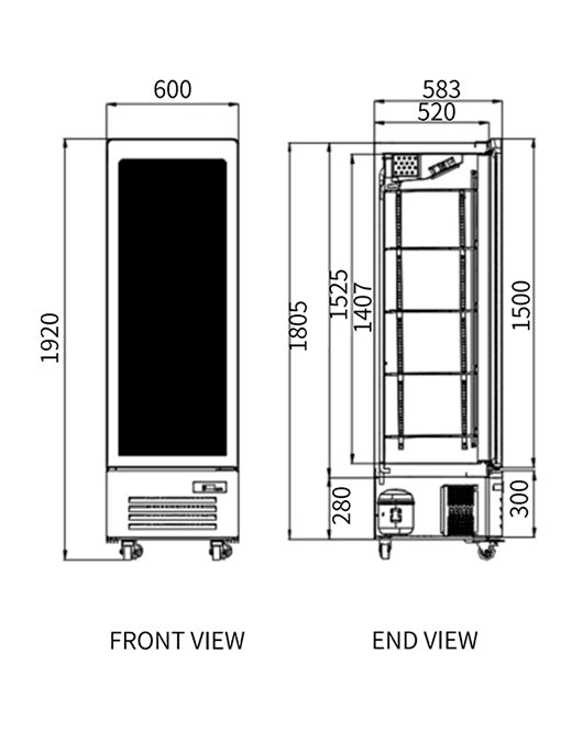 Single Glass Door Display Fridge LC-338FP - 2