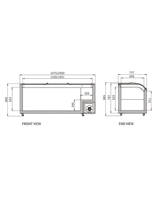 Dual Temperature Supermarket Island Freezer SD/SC-518 - 2