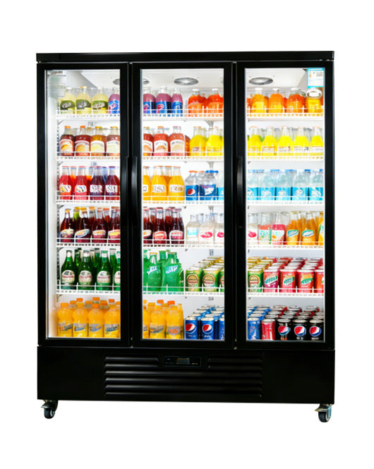 Triple Glass Door Display Fridge LC-1800FX（Black） - 2