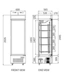 Single Glass Door Display Fridge LC-338W - 2