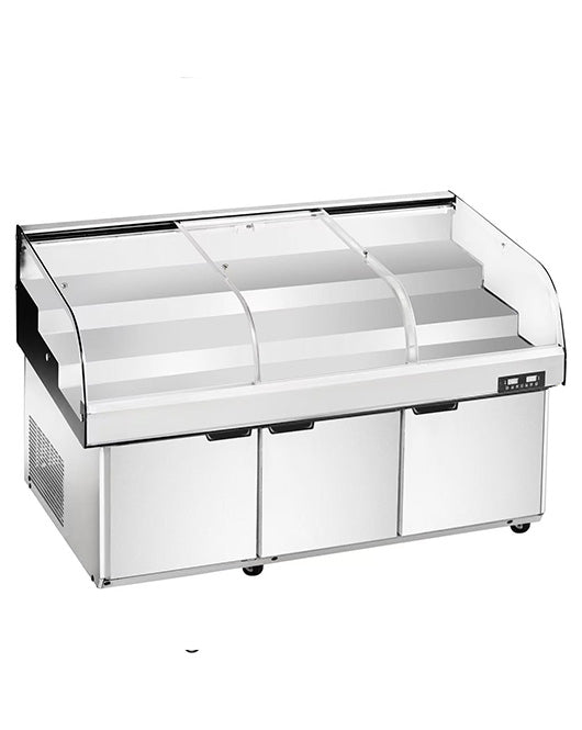 Stainless Steel Triple Door Dual Temperature Display Cabinet BT-K2.5-T3XQ